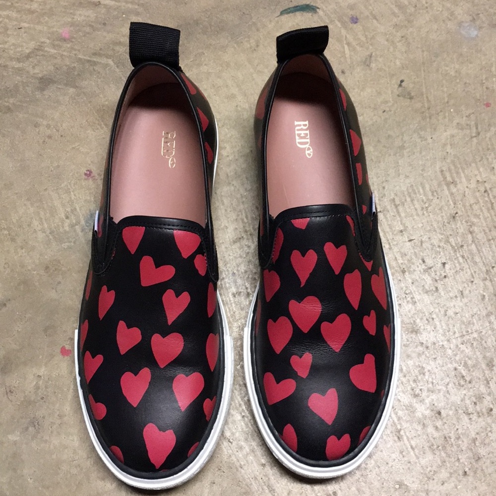 VALENTINO Red Women's Leather Loafers~Size 37~NEW